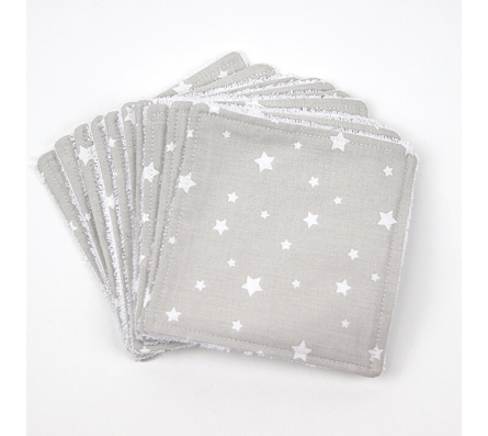 Motifs étoiles • Lingettes lavables pour bébé et maman • Bébés Bulles