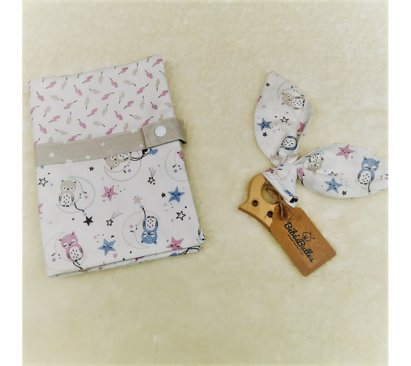 Box cadeau - carnet de sante et anneau de dentition - Bébés Bulles